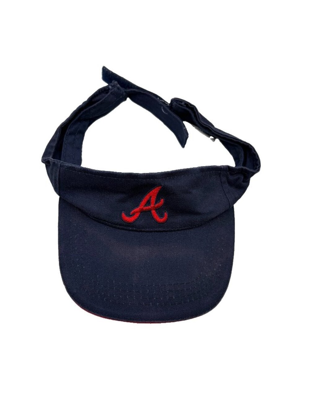 Atlanta Braves Autographed Logo Golf Tennis Visor Hat Albert Hall Bruce Benedict